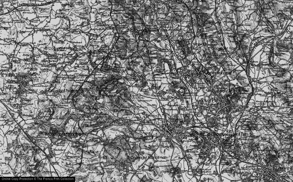 Old Map of Broad Meadow, 1897 in 1897
