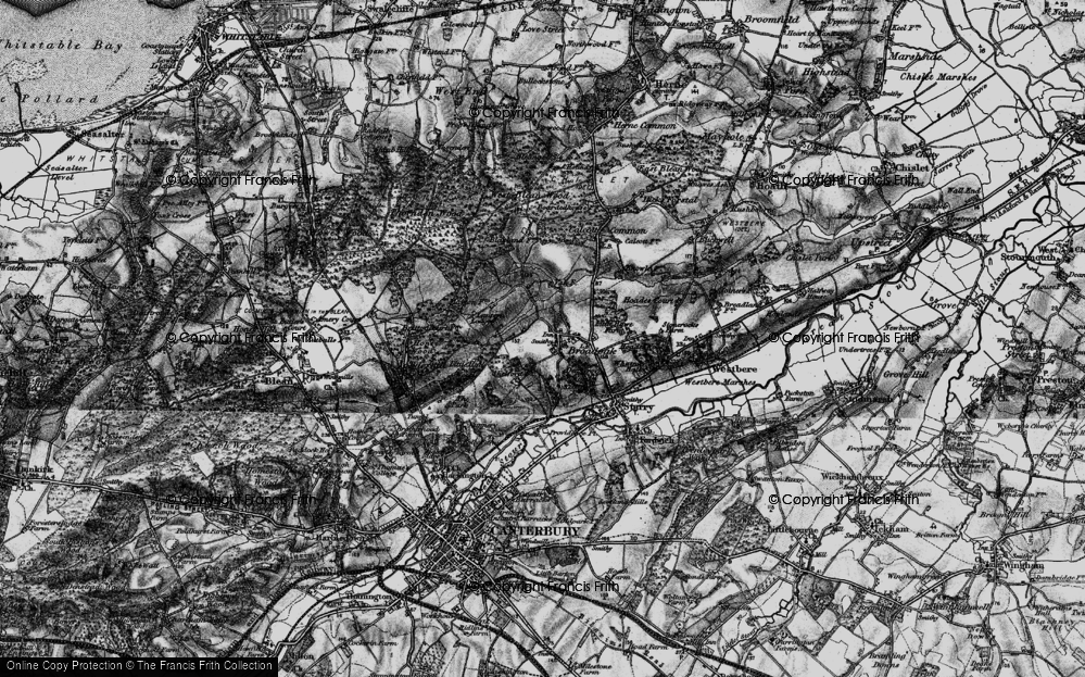 Old Map of Broad Oak, 1895 in 1895