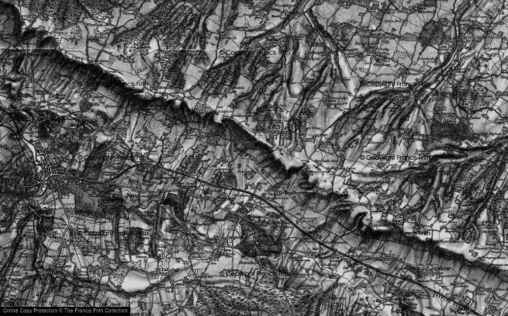 Old Map of Historic Map covering Hucking Hill Ho in 1895