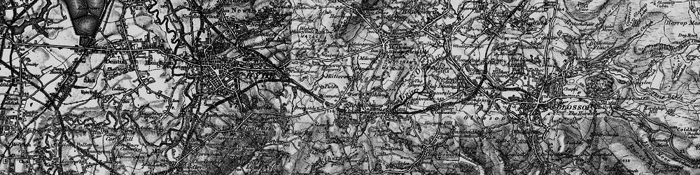 Old map of Broadbottom in 1896