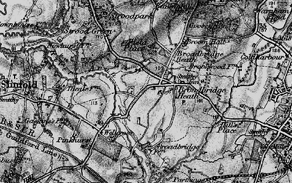 Old map of Broadbridge Heath in 1895