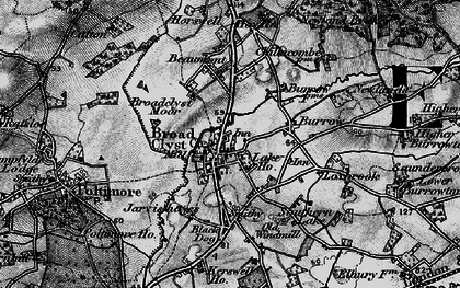 Old map of Broadclyst in 1898