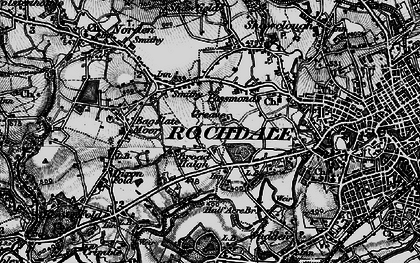Old map of Broadhalgh in 1896