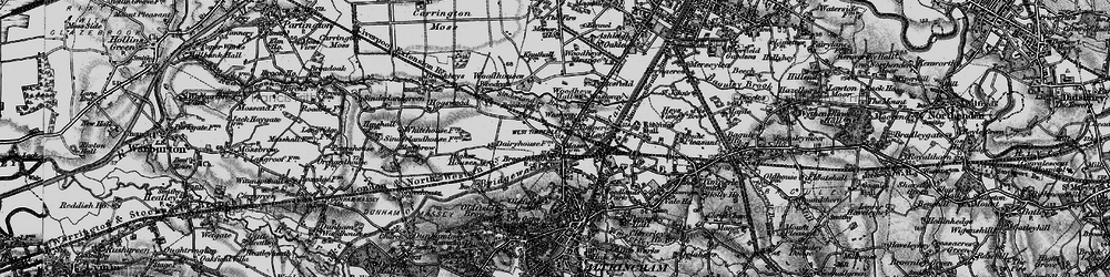 Old map of Broadheath in 1896