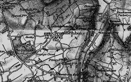 Old map of Broadhembury in 1898