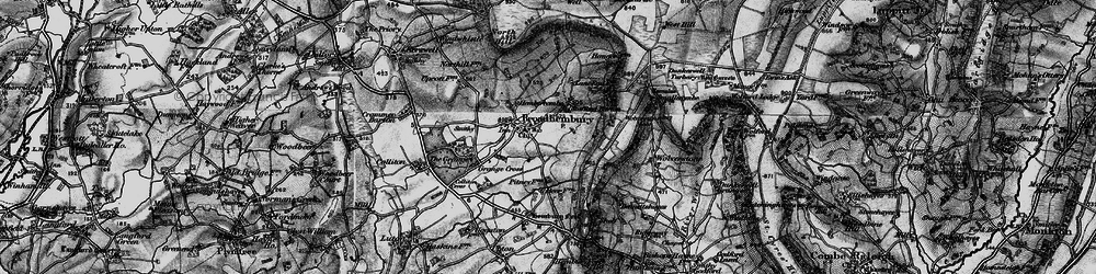 Old map of Broadhembury in 1898