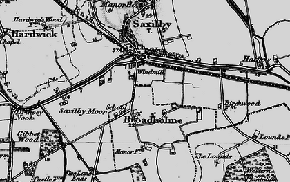 Old map of Drinsey Nook in 1899