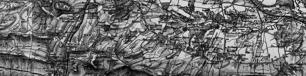 Old map of Whitcombe Barn in 1897