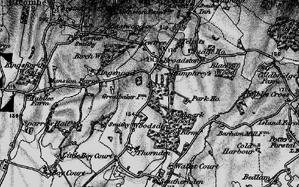 Old map of Broadstone in 1895