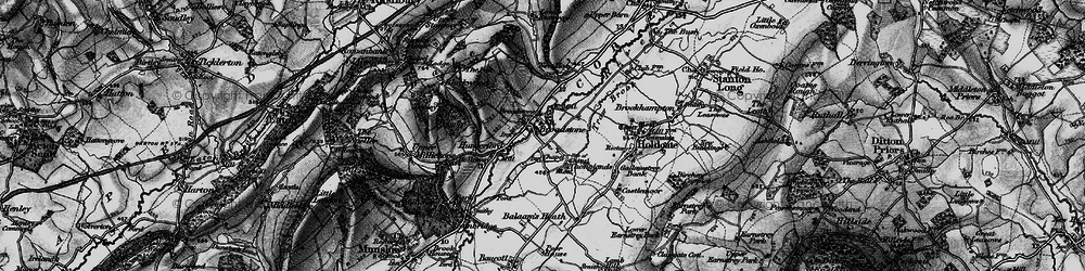 Old map of Broadstone in 1899