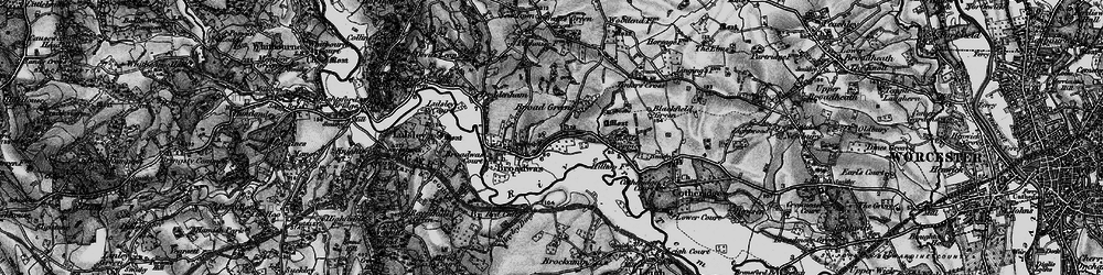 Old map of Broadwas in 1898