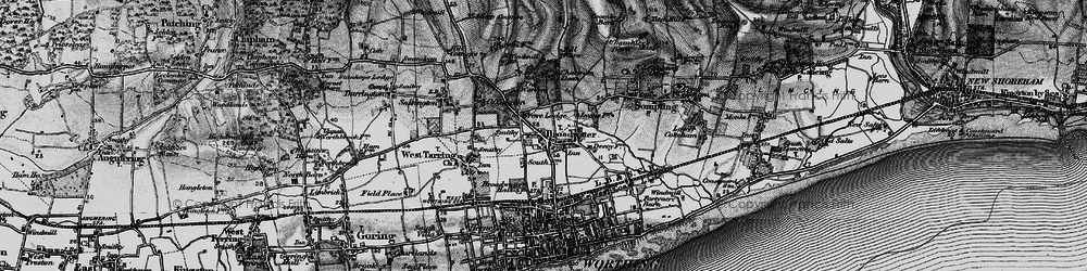 Old map of Broadwater in 1895