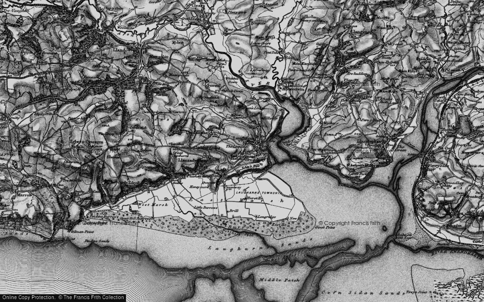 Old Map of Broadway, 1896 in 1896