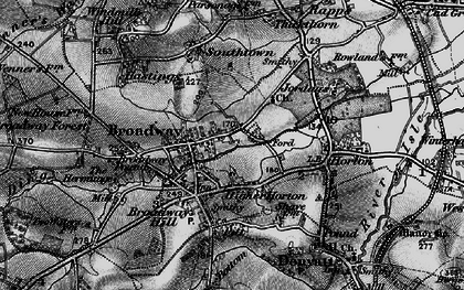 Old map of Broadway in 1898