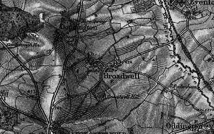 Old map of Broadwell in 1896