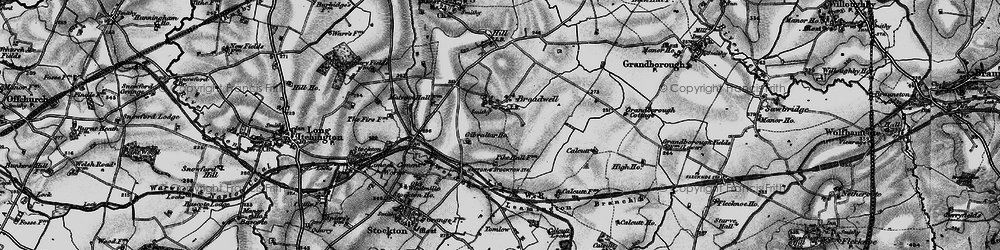 Old map of Caldecote Village in 1898