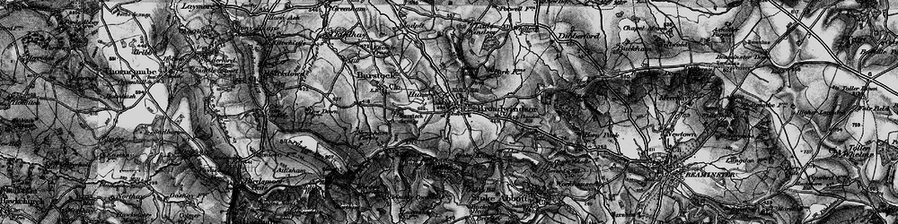 Old map of Lewesdon Hill in 1898