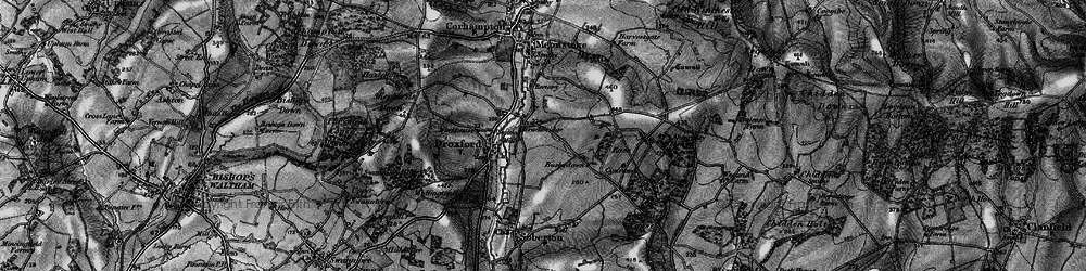 Old map of Brockbridge in 1895