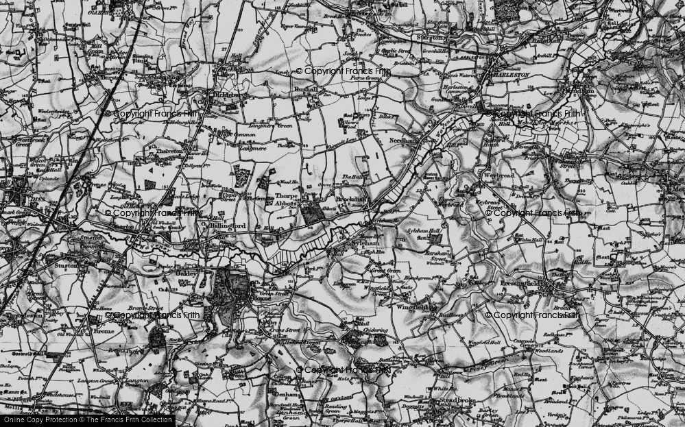 Historic Ordnance Survey Map of Brockdish, 1898