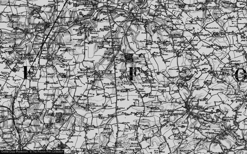 Old Map of Brockford Green, 1898 in 1898
