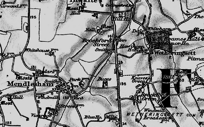 Old map of Brockford Street in 1898