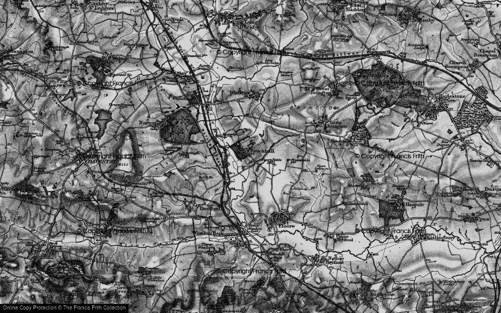 Old Map of Brockhall, 1898 in 1898