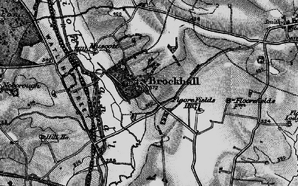 Old map of Brockhall in 1898