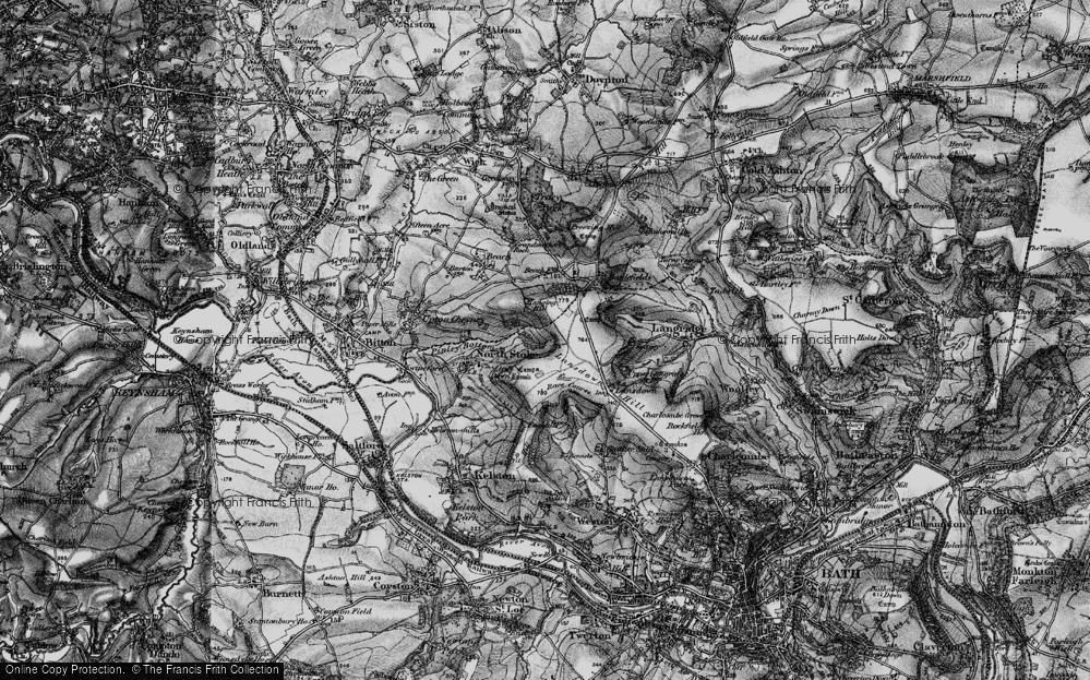 Old Map of Historic Map covering Battlefields in 1898