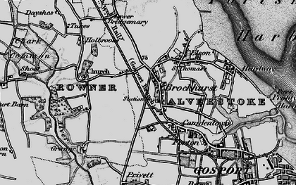 Old map of Brockhurst in 1895