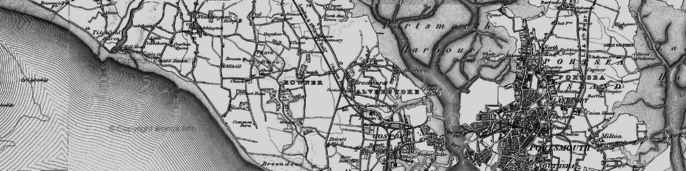 Old map of Brockhurst in 1895