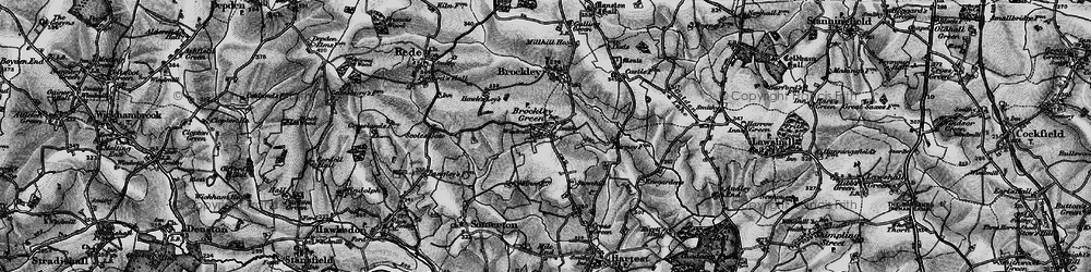 Old map of Brockley in 1898
