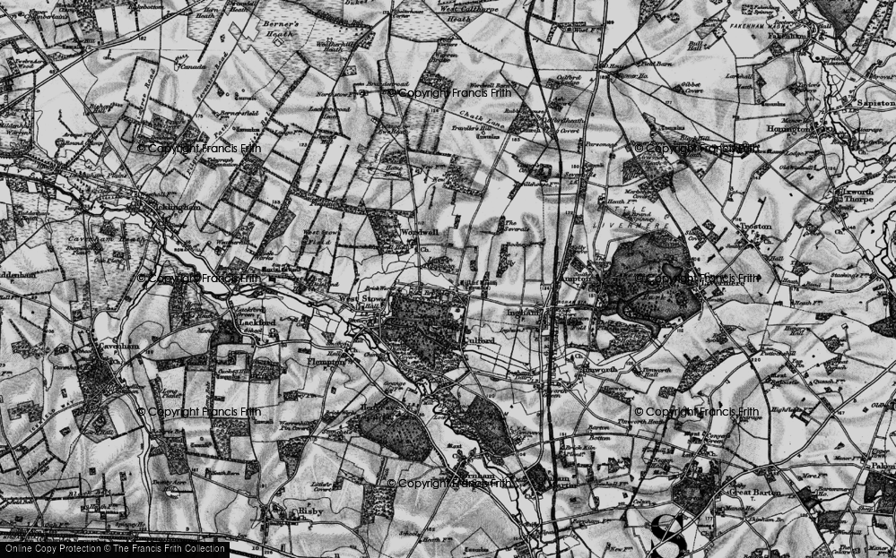Old Map of Brockley Corner, 1898 in 1898
