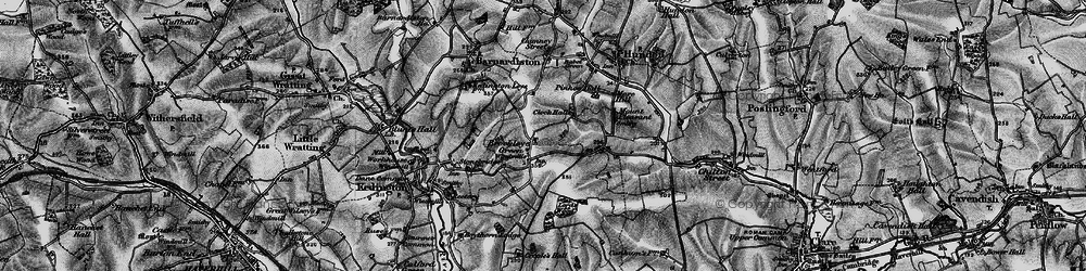 Old map of Brockley Green in 1895