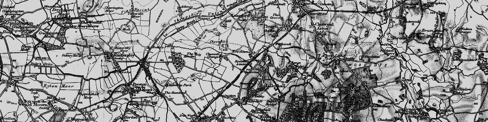 Old map of Brockton Leasows in 1897