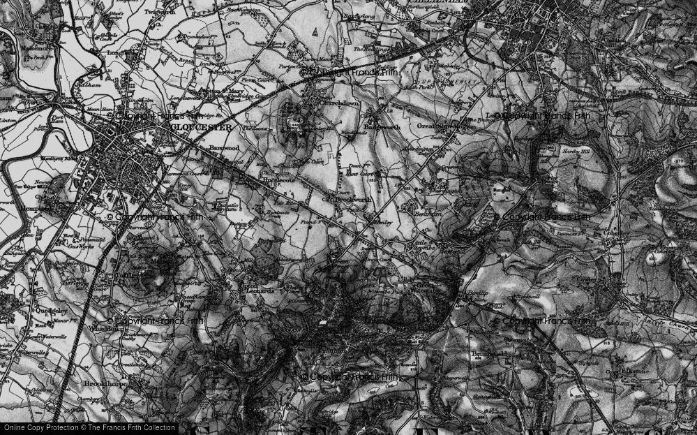 Old Map of Brockworth, 1896 in 1896