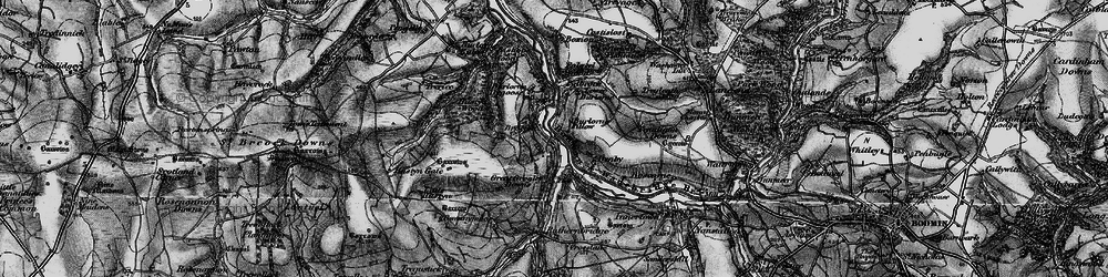 Old map of Burlorne Pillow in 1895