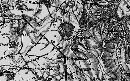 Old map of Brocton Coppice in 1898