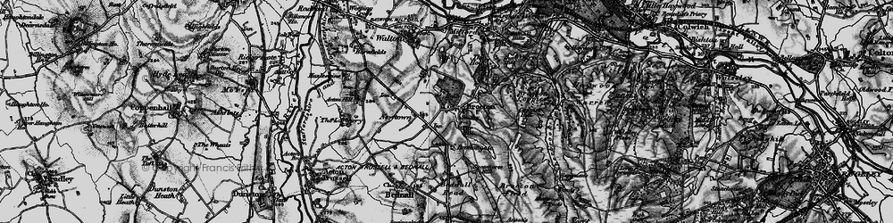 Old map of Brocton Coppice in 1898
