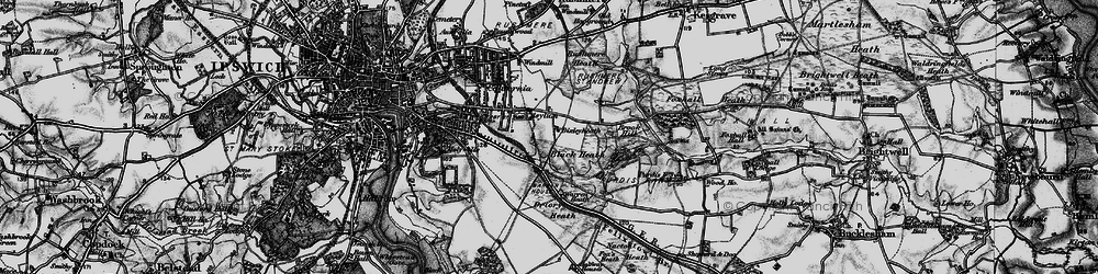 Old map of Broke Hall in 1896