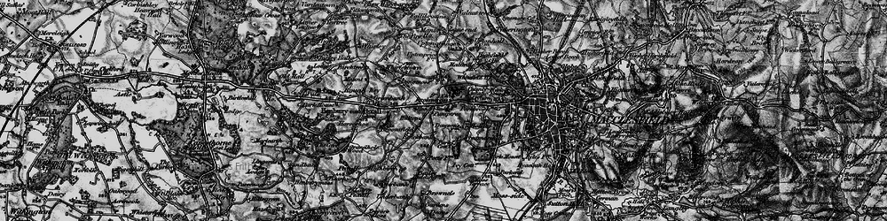 Old map of Broken Cross in 1896