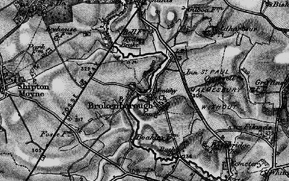 Old map of Brokenborough in 1896