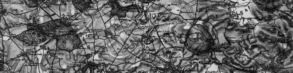 Old map of Brokenborough in 1896