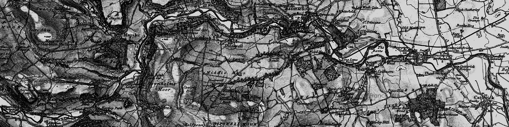 Old map of Badger Beck in 1897
