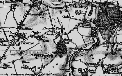 Old map of Brome Street in 1898
