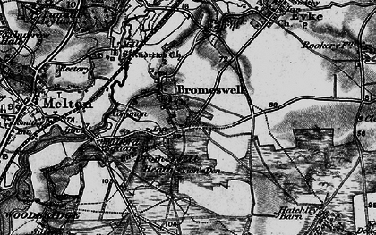 Old map of Bromeswell in 1895