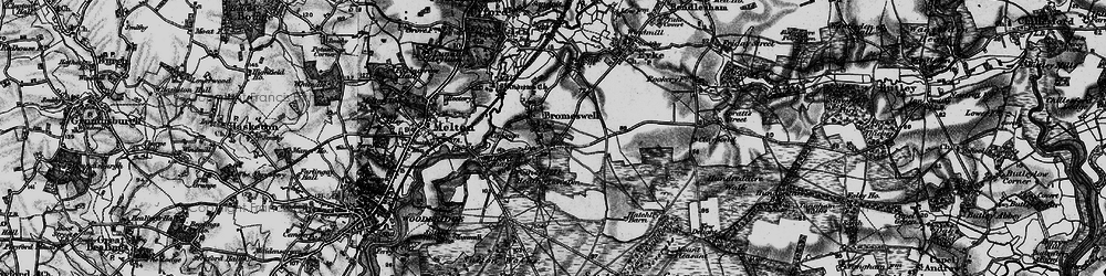 Old map of Bromeswell Heath in 1895