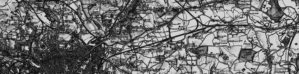 Old map of Bromford in 1899