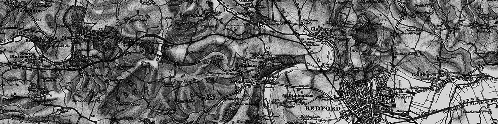 Old map of Bromham in 1896