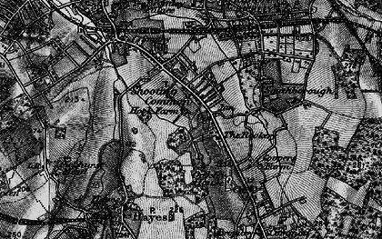 Old map of Bromley Common in 1895