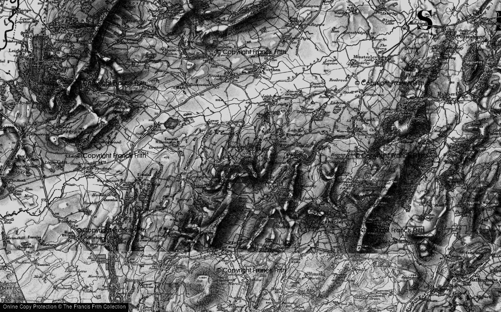 Old Map of Historic Map covering Bromlow Callow in 1899